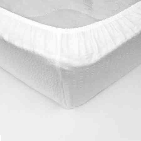 Cearceaf pat cu elastic Crepe Alb