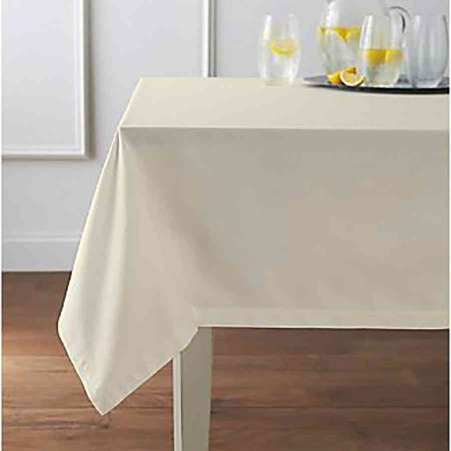 Faţă masă 12 persoane 150x220cm  Damasc Plain Crem