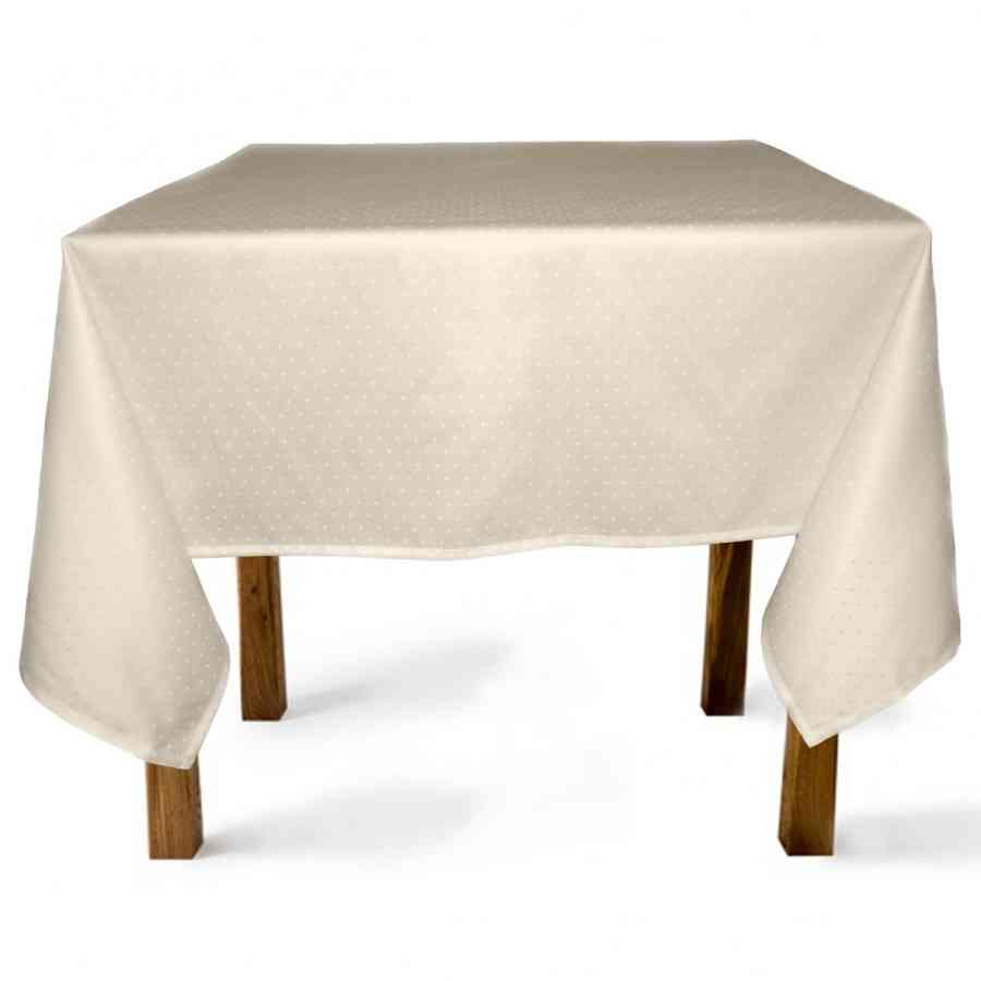 Faţă masă  Damasc model Topo Crem 150x150 cm