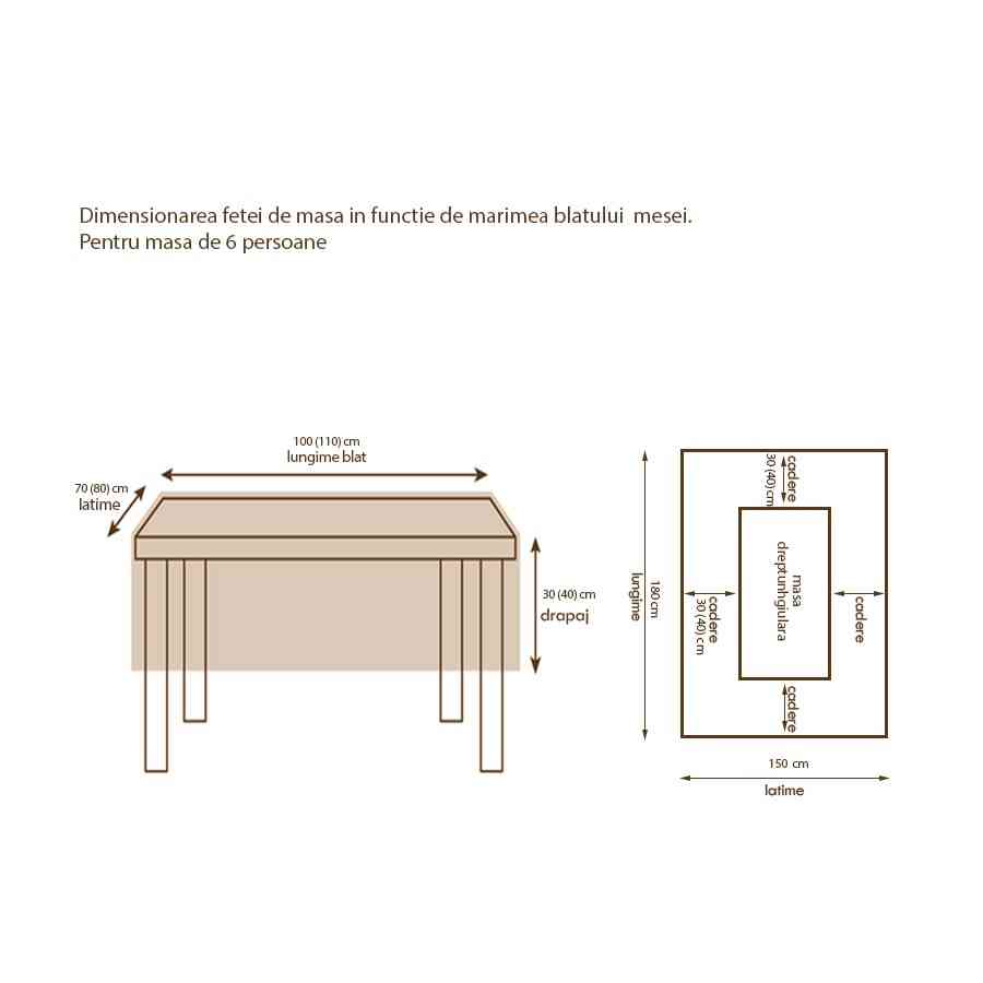 Faţă masă  Damasc model Topo Crem 150x180 cm