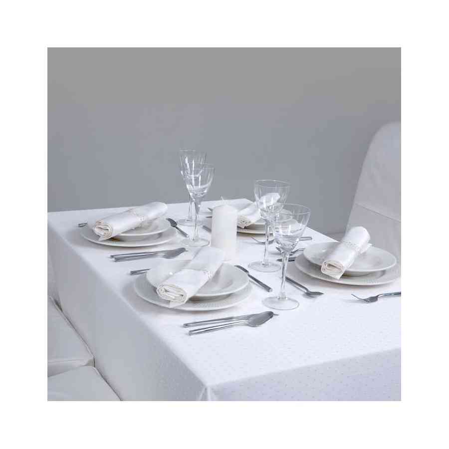 Fata masa Damasc Topo ALB 150x220cm