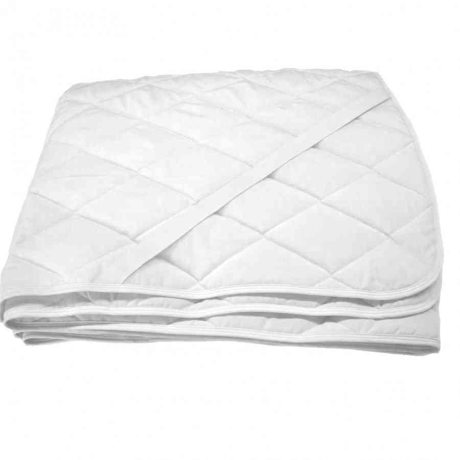 Husă matlasată Renforce din bumbac alb 90x200CM