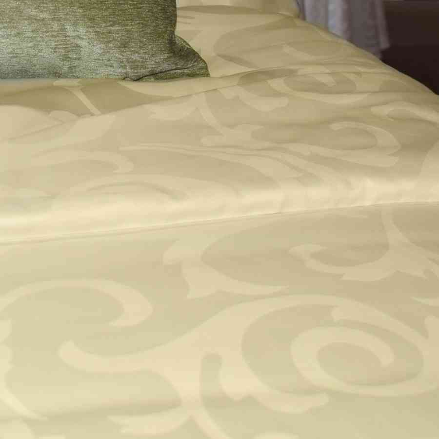 Lenjerie de pat Double Satin Jaquard 100% Bumbac, Vanilla