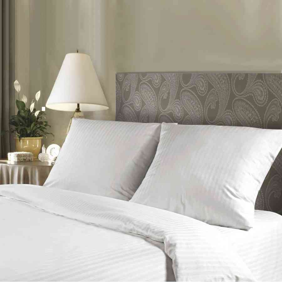 Lenjerie pat Double Satin 100% bumbac, dungi Astra