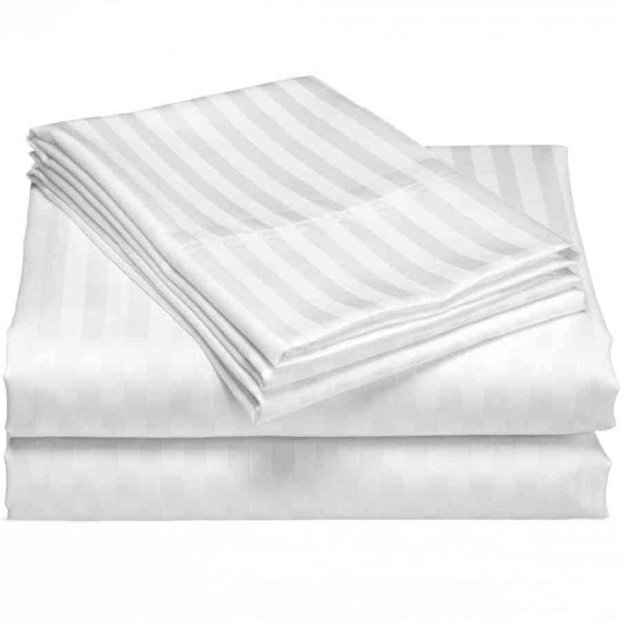 Lenjerie pat Matrimonial Satin 100% bumbac, dungi Astra