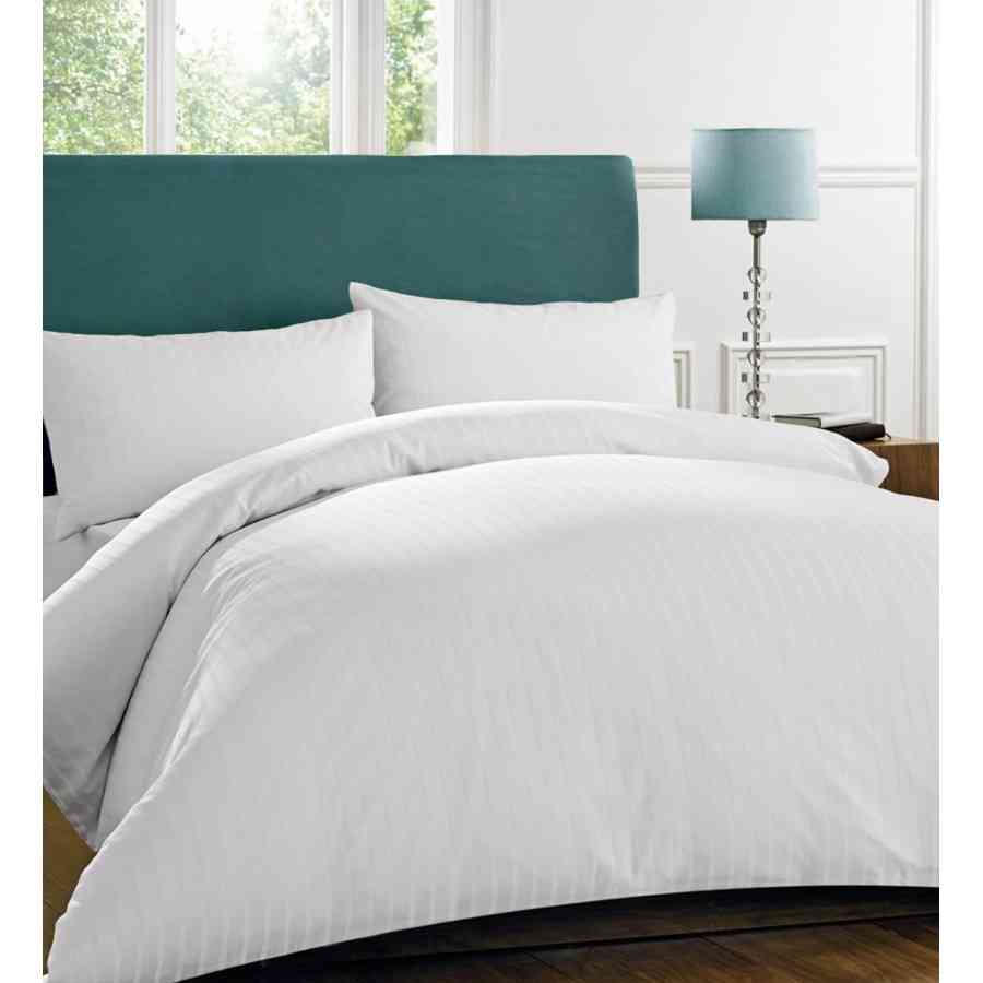 Lenjerie pat Matrimonial Satin 100% bumbac, dungi Scala