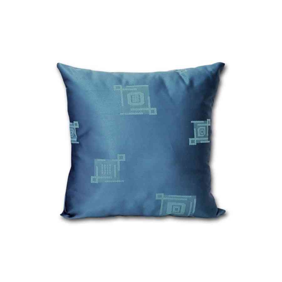 Perna decorativa Jaquard Model Patrate albastru