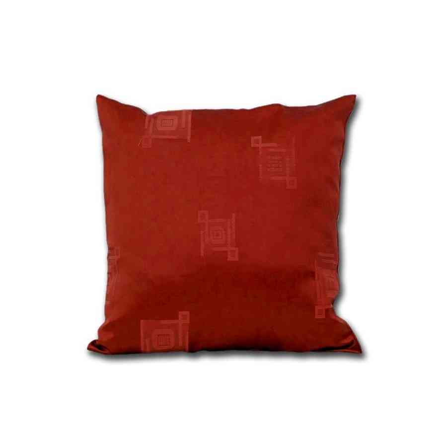 Perna decorativa Jaquard Model Patrate grena