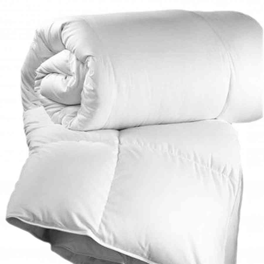 Pilota matlasata Toamna- Iarna Renforce bumbac alb 150X210CM
